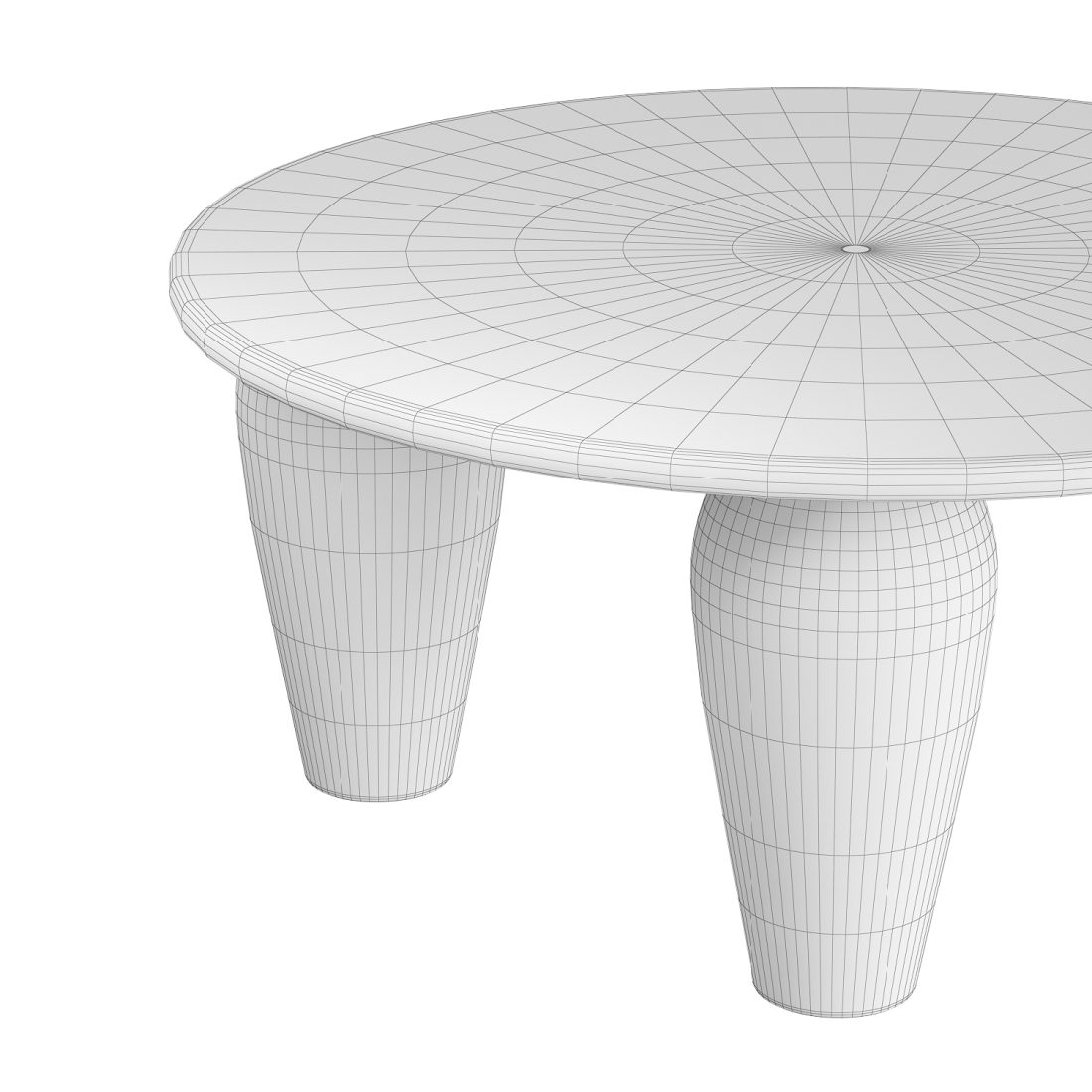 Mixed Reclaimed Wood Round Coffee Table 3D Model for VRay | CGMood