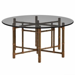 Hexagonal Dining Table In Black Bamboo By Bakerfur