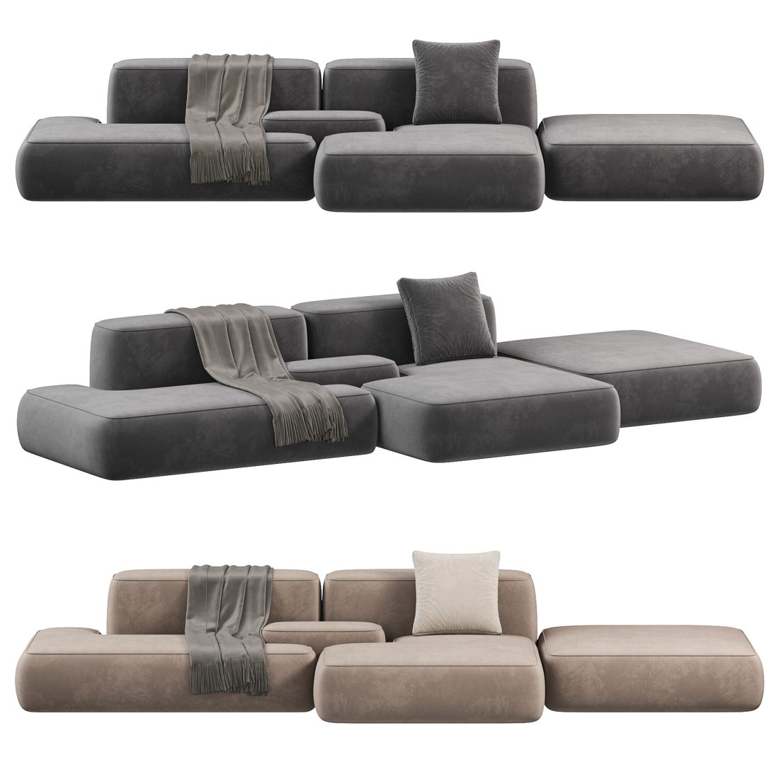 Cloud Sofa Combinable Seats 3D Model for Corona | CGMood