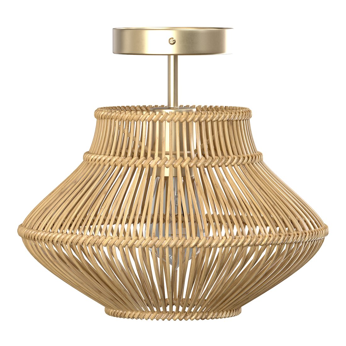 Neher Rattan Semi Flush Mount 3D Model for VRay, Corona | CGMood
