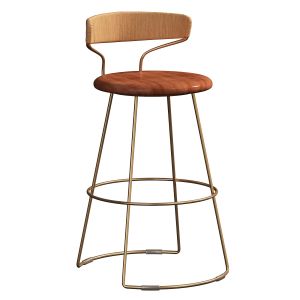 Danish Cord Swivel Counter Stool By Bakerfurniture
