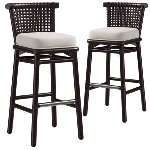 Laced Rawhide Barstool By Baker
