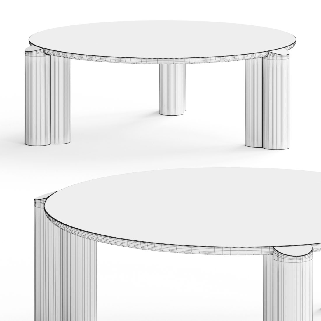 West Elm Travertine Coffee Table 3D Model for VRay, Corona | CGMood
