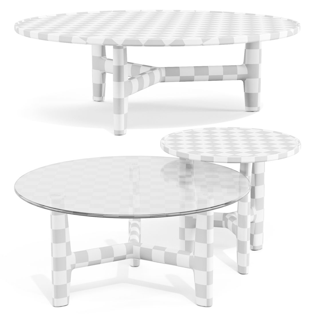 Porada: Tillow - Coffee And Side Tables Set 01 3D Model for Corona | CGMood