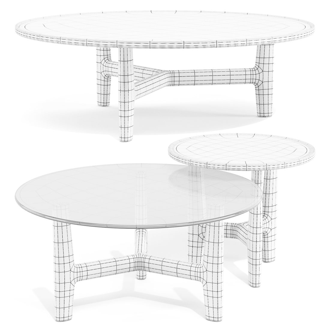Porada: Tillow - Coffee And Side Tables Set 01 3D Model for Corona | CGMood