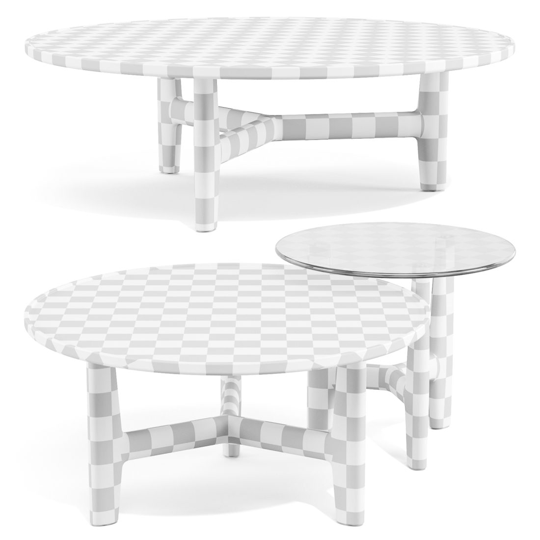 Porada: Tillow - Coffee And Side Tables Set 02 3D Model for Corona | CGMood