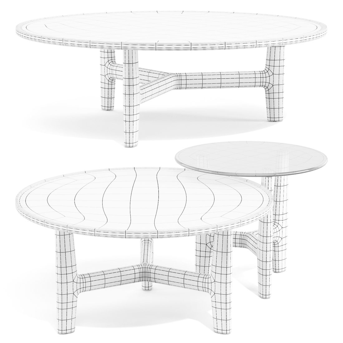 Porada: Tillow - Coffee And Side Tables Set 02 3D Model for Corona | CGMood