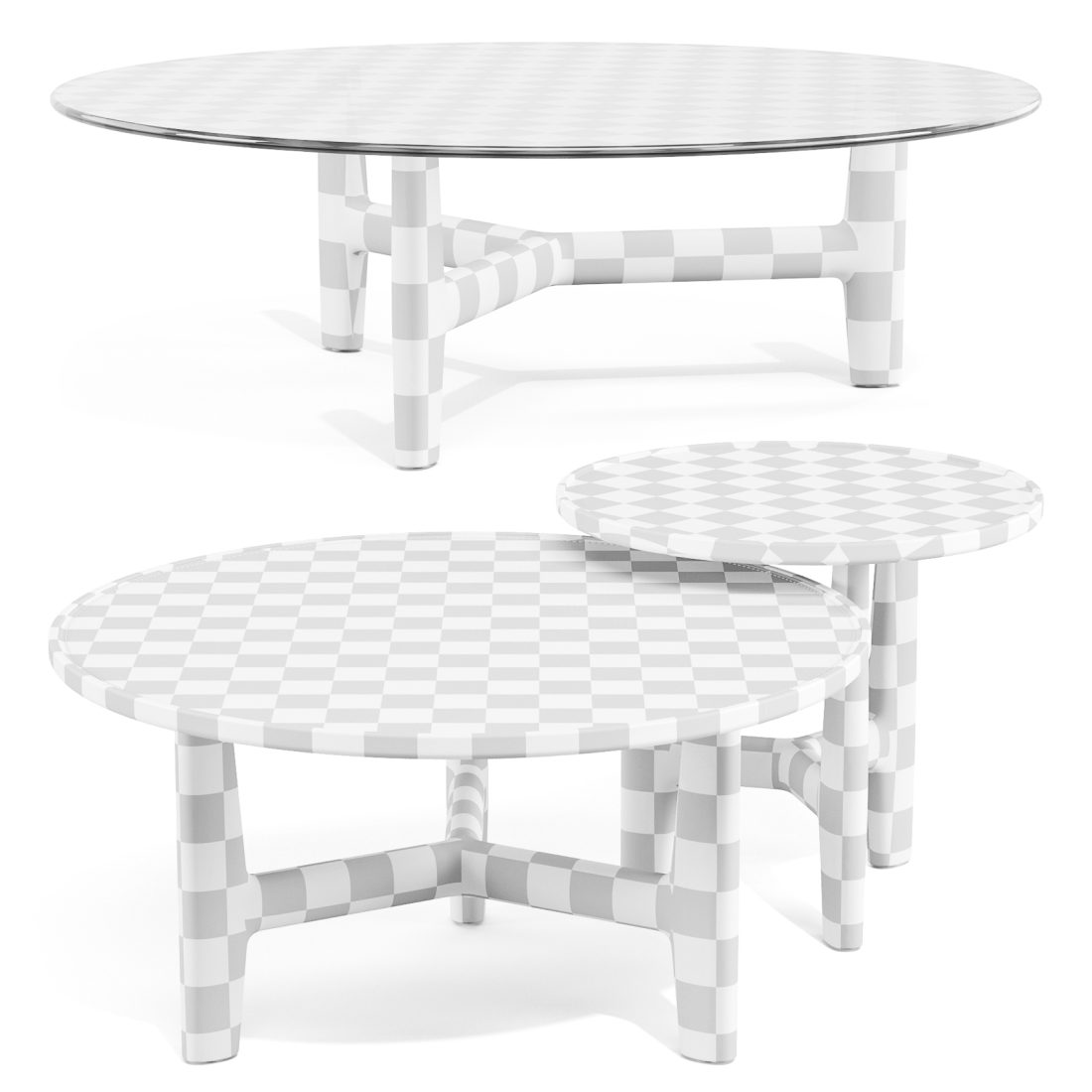 Porada: Tillow - Coffee And Side Tables Set 03 3D Model for Corona | CGMood