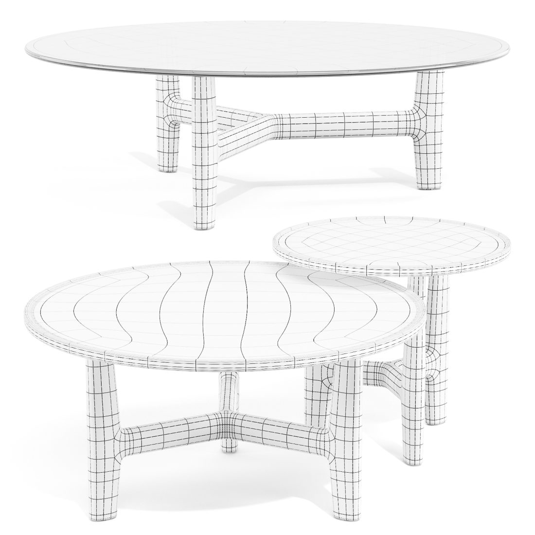 Porada: Tillow - Coffee And Side Tables Set 03 3D Model for Corona | CGMood