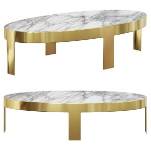 Infinity Oval Metal Coffee Table By Girogiocollect