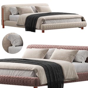 Modern King Upholstered Platform Bed By Homary