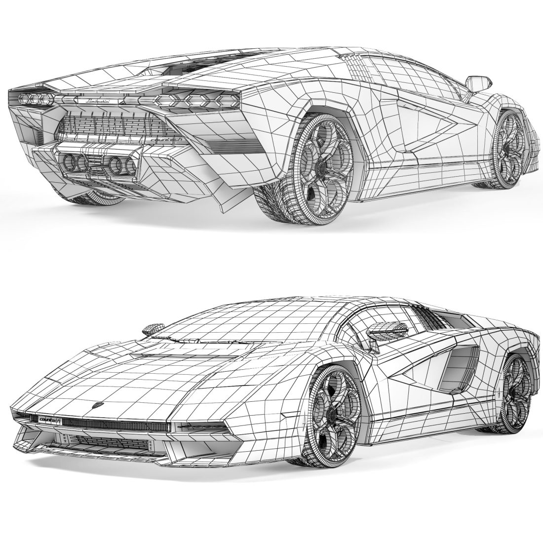 Lamborghini Countach Lpi 800-4 2021 3D Model for VRay | CGMood