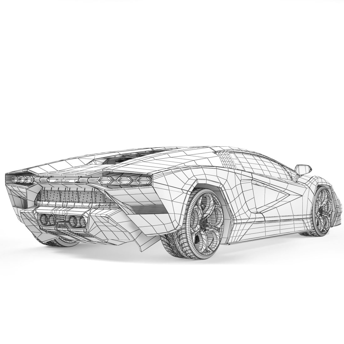 Lamborghini Countach Lpi 800-4 2021 - 3D Model for VRay