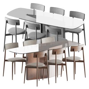 Calligaris Chair Amelie Table Tokyo 3D Model for VRay | CGMood