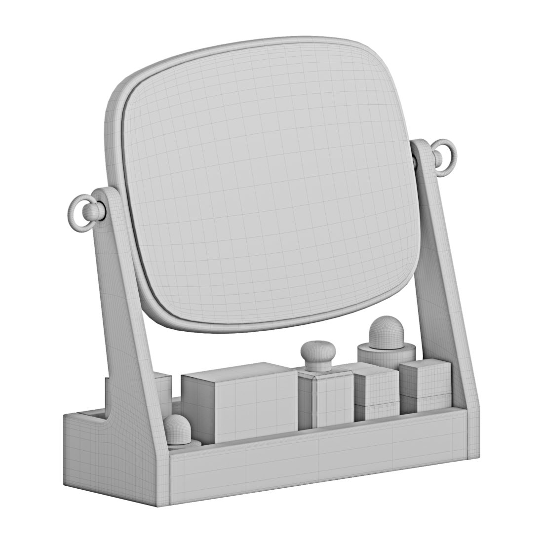 Makeup Mirror Storage Box 3D Model for VRay, Corona | CGMood