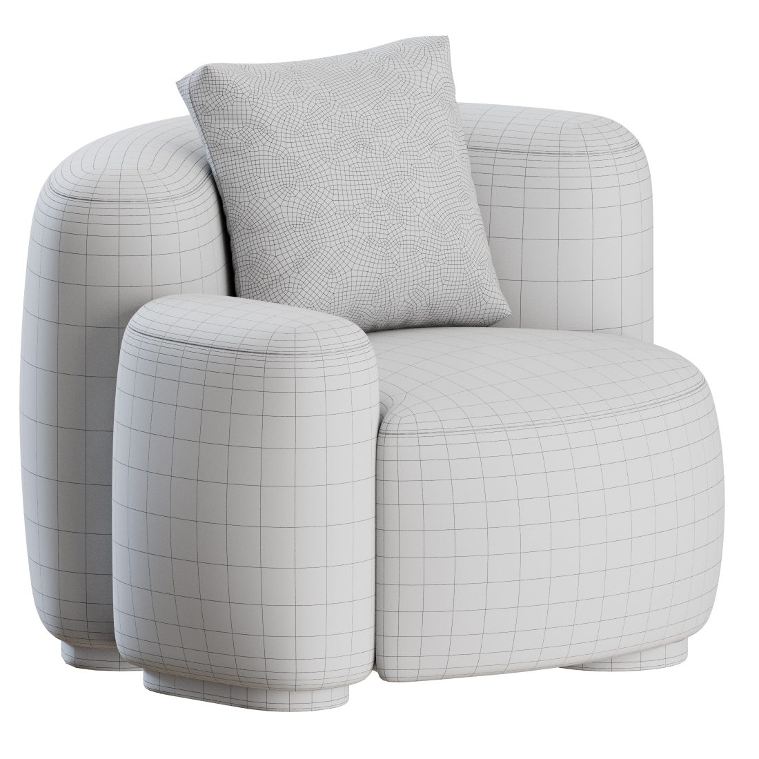 Baba Easy Chair By Gisbert Poppler - 3D Model for Corona