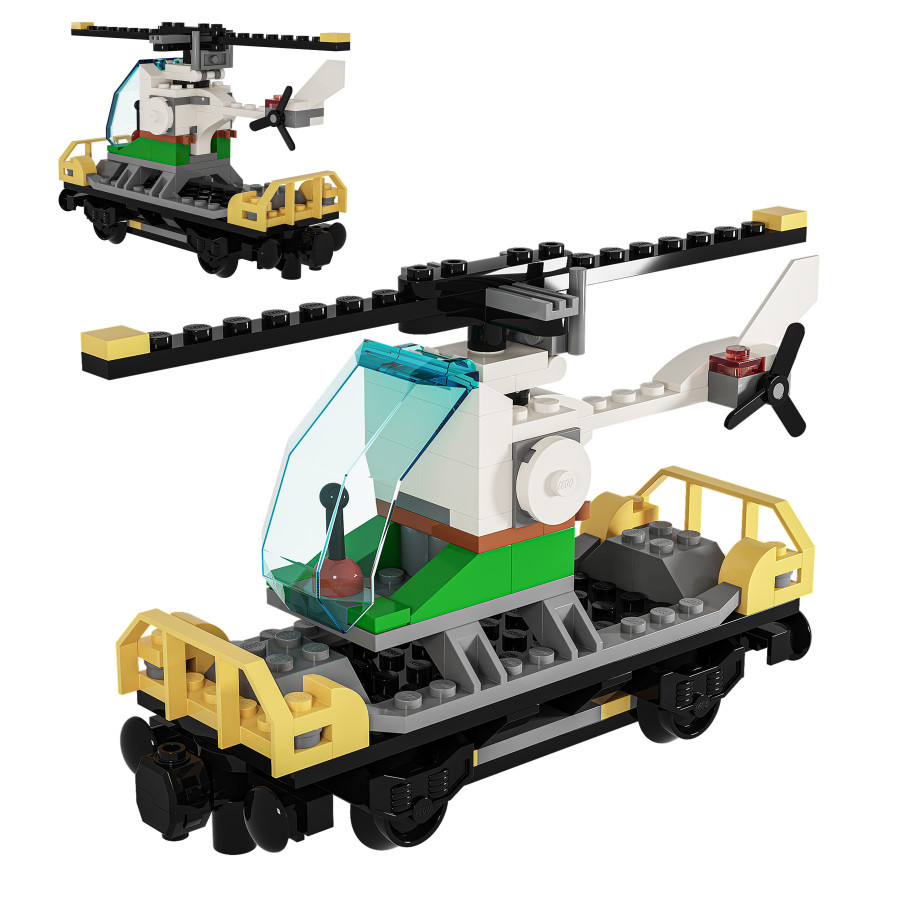60098 Heavy Haul Train Vagone Helicopter by ONModel