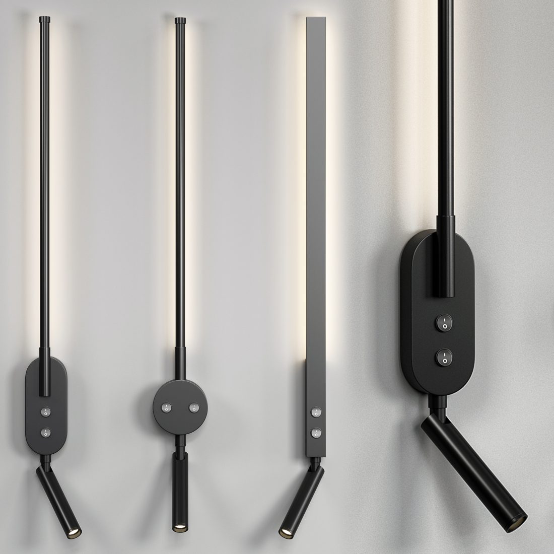 Backlight Wall Light By Lampsshop - 3D Model for Corona