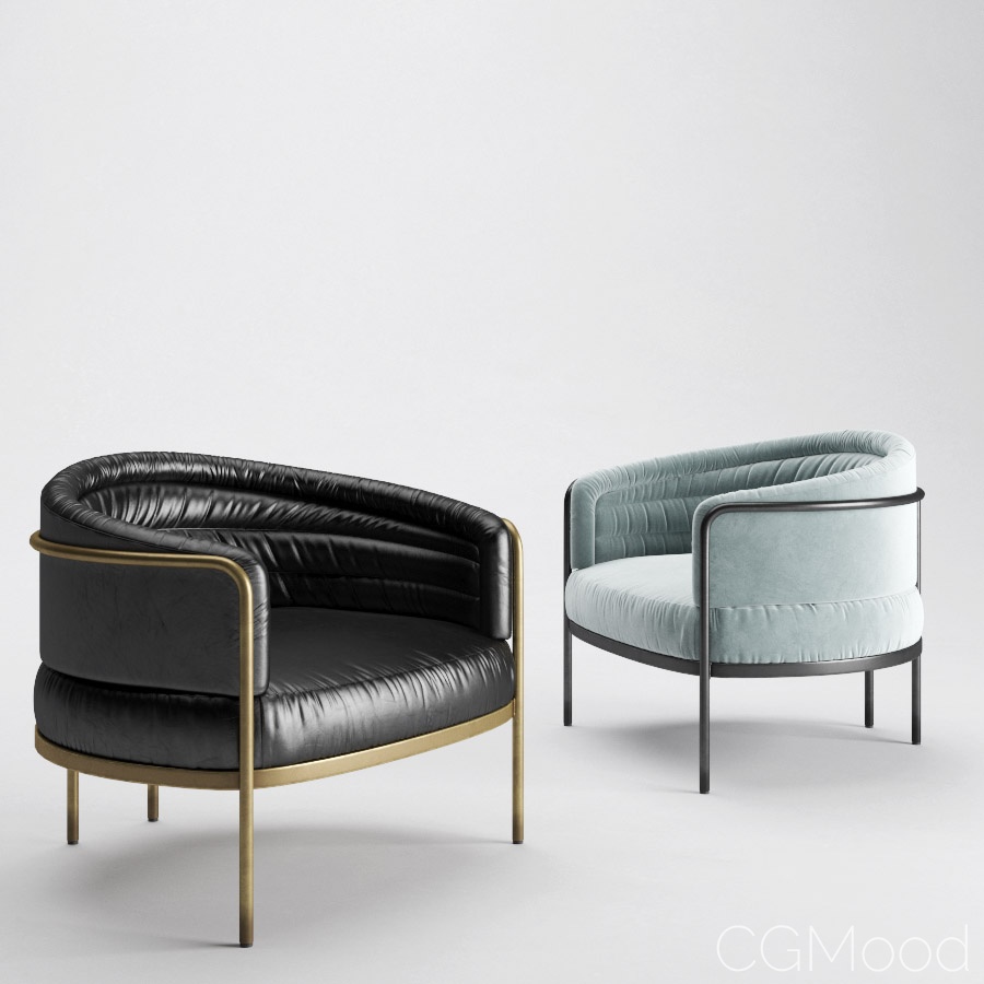 Amelie Armchair By Pure 3D Model for Corona, VRay, FStorm