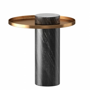 Pillar Side Table In Black By Nuevo
