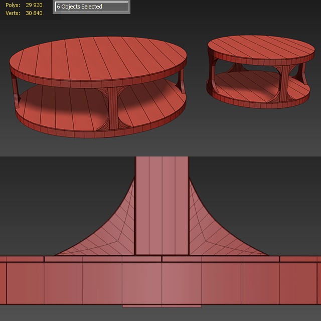 MARTENS ROUND COFFEE TABLE - 3D Model for VRay