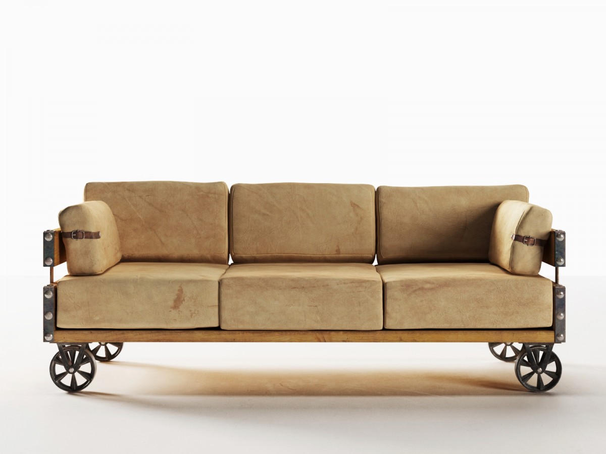 Klacht gebruik zwaar Industrial Sofa - 3D Model for VRay, Corona