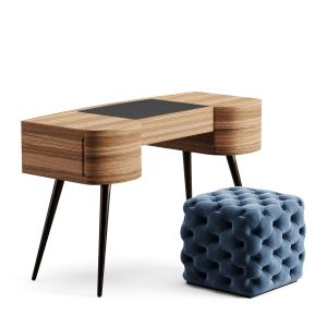 Porada Micol Dressing Table And Alcide Pouf