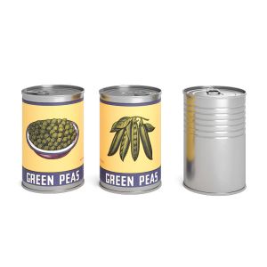 Green Peas Metal Cans