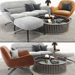 Jensen Arm Chair And Sofa Set
