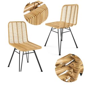 Dining Chair Natural Rattan