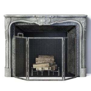 Regency Style Stone Fireplace