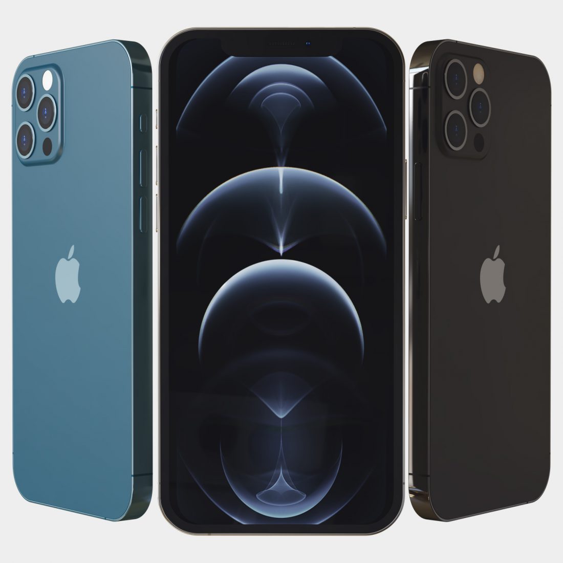 Iphone 12 Pro 3D Model for VRay, Corona