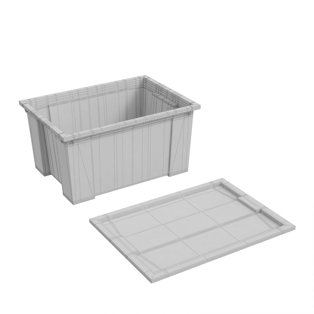 Samla Box Ikea Clear 3D Model For VRay