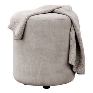 Isla Fabric And Leather Ottoman By Westelm