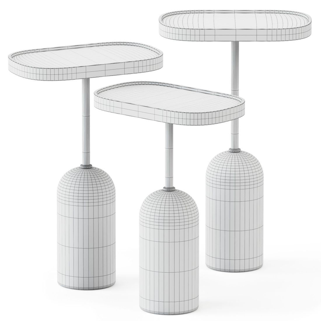 Oval Side Tables Ekero By Porada 3D Model for Corona | CGMood