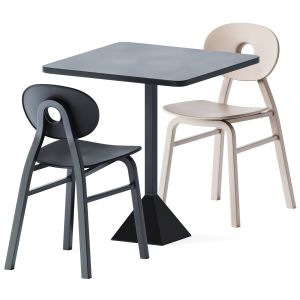 Square Table Tnp By Kristalia & Elipse Chair By Za