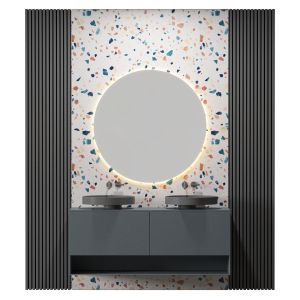 Gray Terrazzo Bathroom