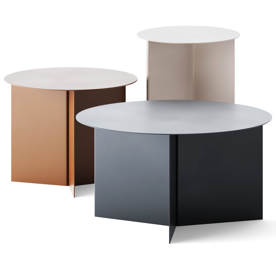 Round Coffee Tables Slit By Hay 3D Model for Corona | CGMood
