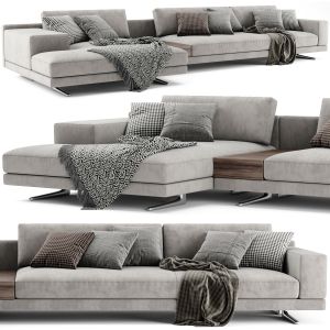 Poliform Mondrian Chaise Longue Sofa