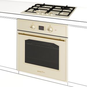 Gas Hob And Electric Oven Serie Retro