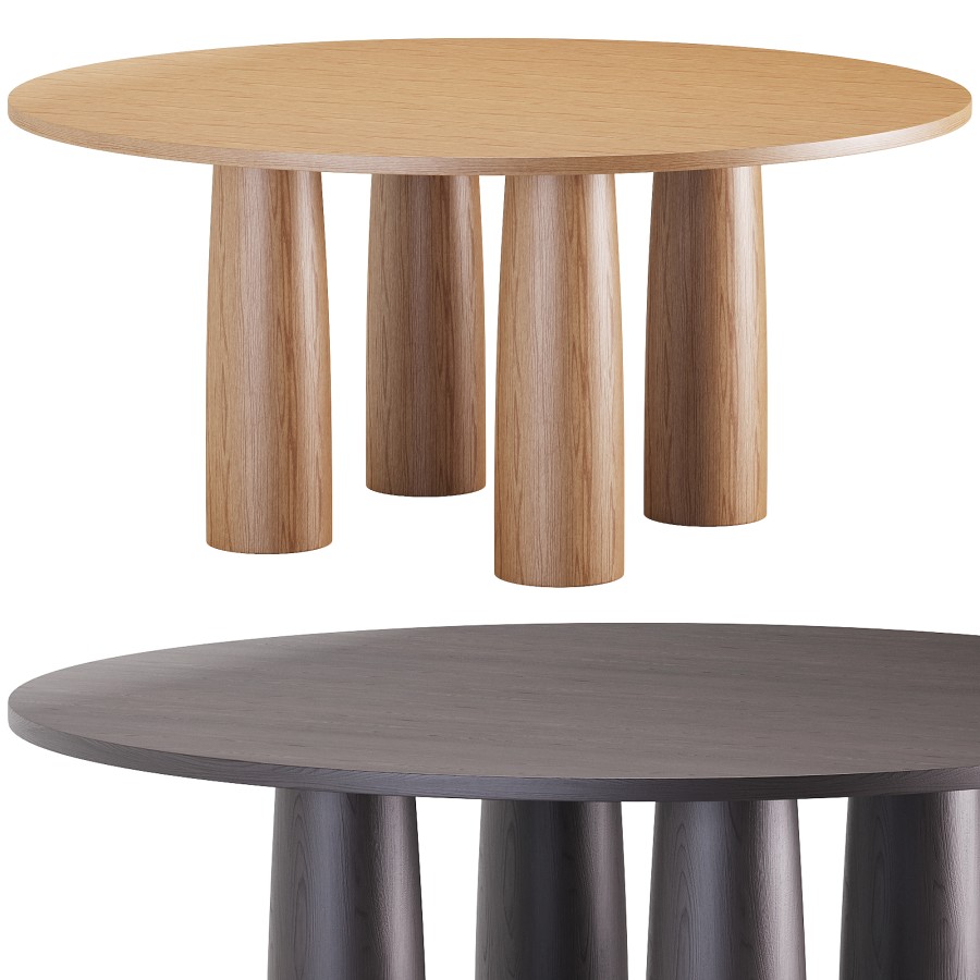 Lulu And Georgia Mojave Round Dining Table 3D Model for VRay, Corona ...