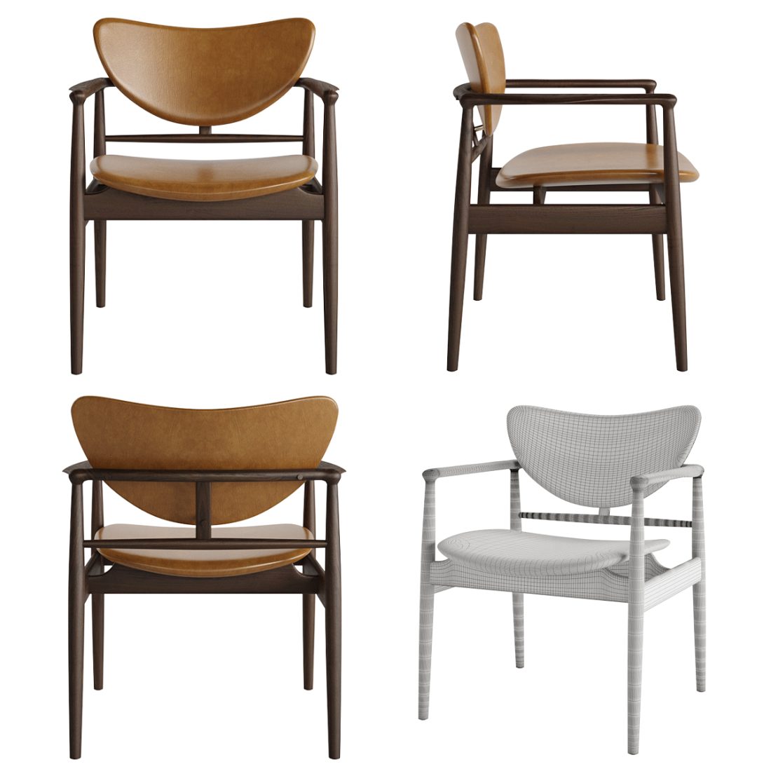 48 Chair And Sofa By Finn Juhl - 3D Model for Corona