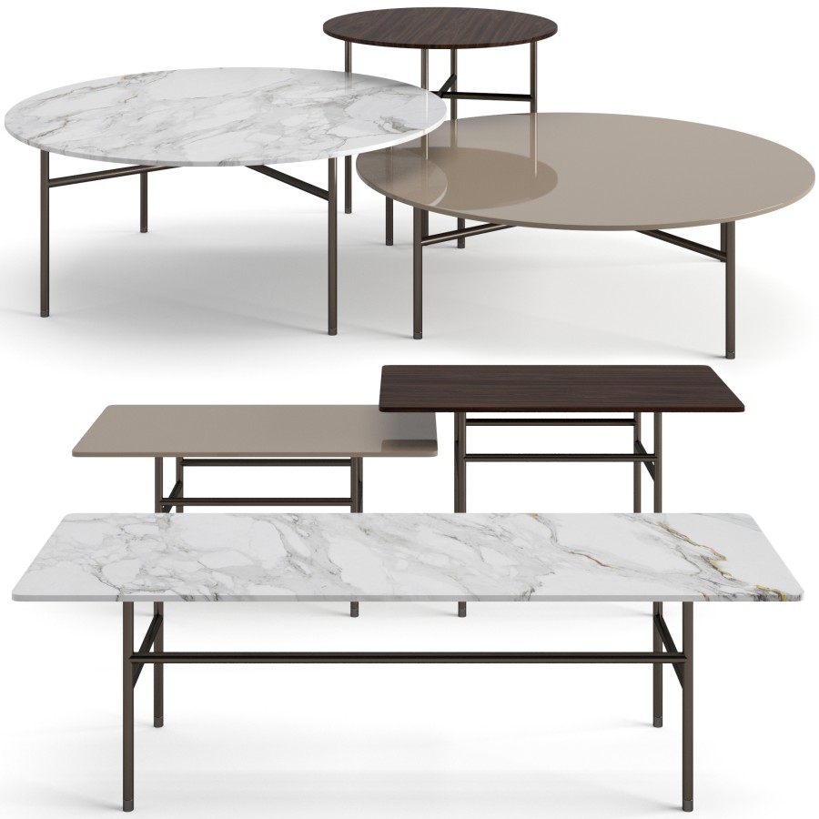 Lelong Coffee Tables Set 3D Model for VRay, Corona | CGMood