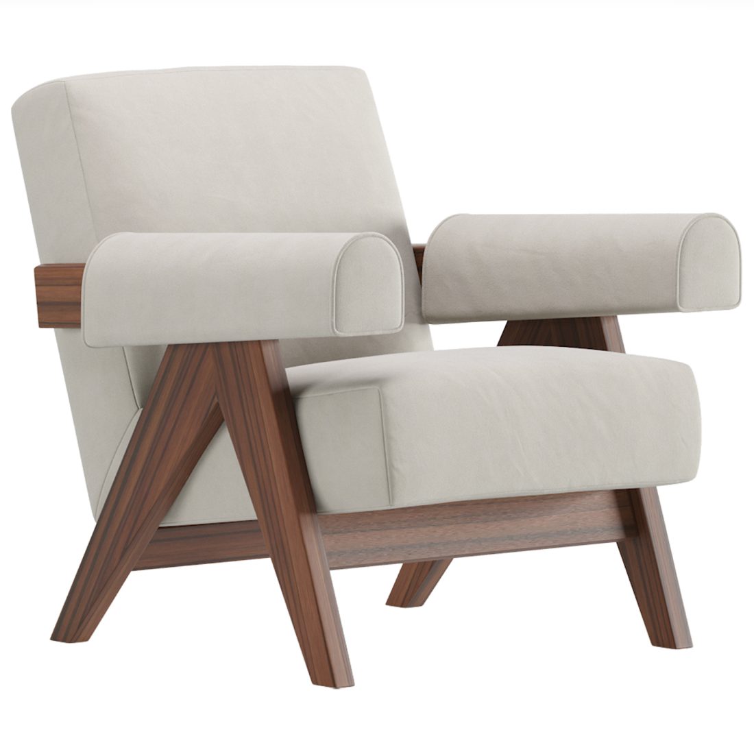Phantom Hands Easy Chair Jeanneret Low Cane Stool Pierre Jeanneret