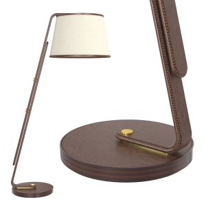 Ralph Lauren Devin Floor Lamp In Saddle Leather