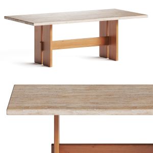 Cb2 Exclusive Falls Travertine Dining Table