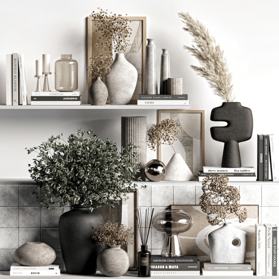 Decorative Set 101 - 3D Model for VRay, Corona