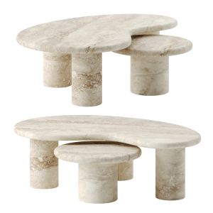 Travertine Puddle Coffee Table By Anna Karlin