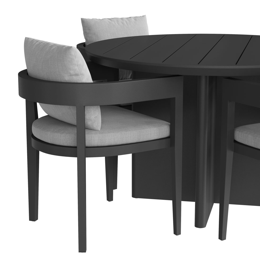 Rh Table Ronde Rh Balmain Aluminum Round Dining Table 48 3D Model for Corona | CGMood