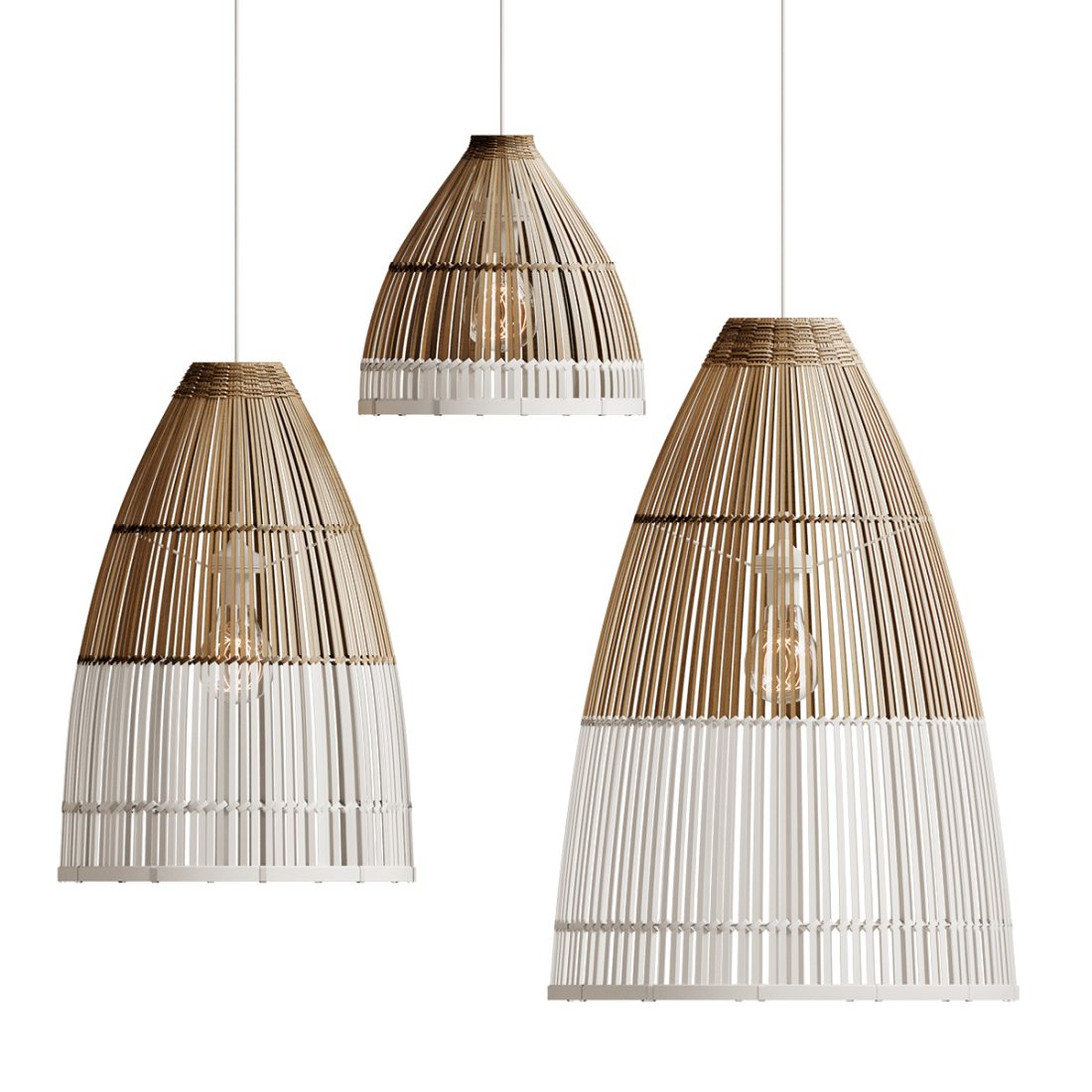 Interior Decoration Bamboo Lamp Shade - 3D Model for Corona